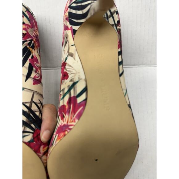 Ivanka Trump Floral Peeptoe Stiletto Heel Womens Size 10m - Picture 4 of 6